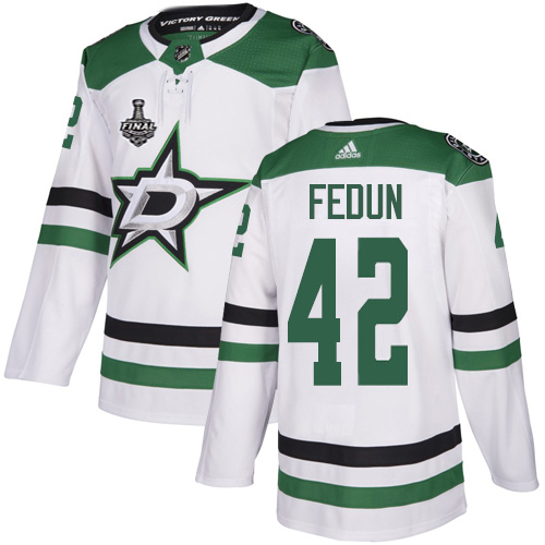 Adidas Men Dallas Stars 42 Taylor Fedun White Road Authentic 2020 Stanley Cup Final Stitched NHL Jersey